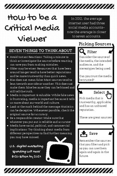 Preview of Media Literacy - How to Be a Critical Media Viewer Handout