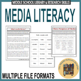 Media Literacy Lesson -  Middle School Library and Researc