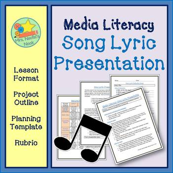 media literacy song lyric presentation by sandra naufal tpt