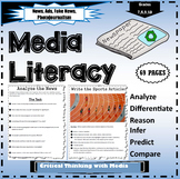 Media Literacy Worksheets and Task Cards