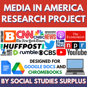 Preview of Media in America Research Project for Google Docs