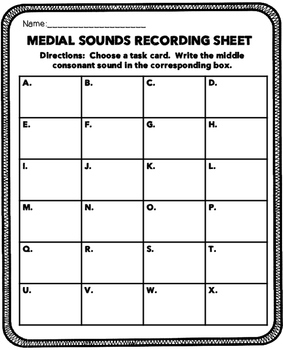 Medial Consonant Sounds | Medial Sounds Activities by Teaching Second Grade