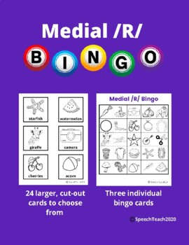Medial /R/ Bingo (Articulation) by SpeechTeach2020 | TPT