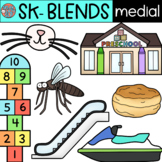 Medial SK- Blends Clip Art for Speech Therapy and Phonics