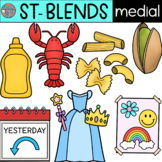 Medial ST- Blends Clip Art for Speech Therapy and Phonics