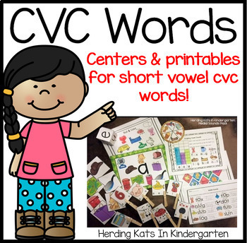 Preview of CVC Words Center Activities and Printables