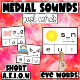 Medial Sounds Task Cards - CVC Words Activity for Special 