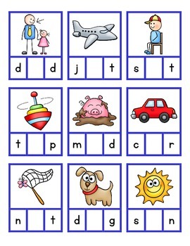 Medial Vowel Clip Game by LIVIN' IN A VAN DOWN BY THE RIVER | TpT