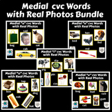Medial Vowels cvc Words with Real Pictures Bundle