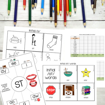 S And S Blends Word Cards Data Sheets Tpt