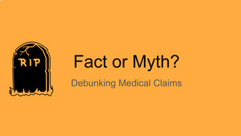 Preview of Medical Claims Debunked- Anatomy & Physiology Claim Evidence Reasoning Halloween