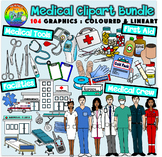 Medical Clipart Bundle (Hospital, Clinic, Doctor, Surgeon)