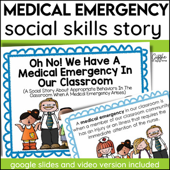 Preview of Social Stories Medical Emergency Safety Awareness Safety Procedures Plan