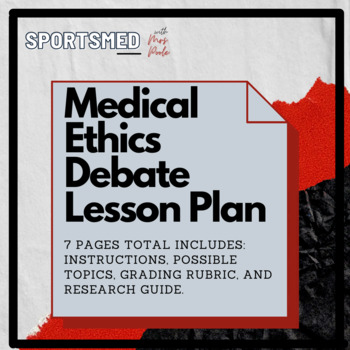 Preview of Medical Ethics Debate Lesson Plan