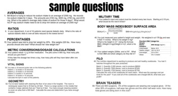 Medical Math Bell Ringers 75 Word Problems By The Purposeful Pedagogy