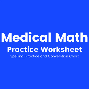 Preview of Medical Math Practice (Spelling and Terminology) for Health Occupations Students
