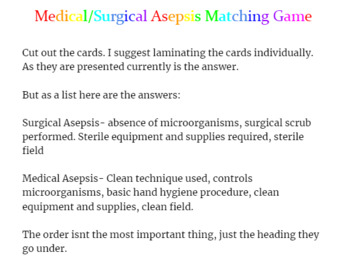 critical thinking activities medical and surgical asepsis