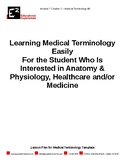 Medical Terminology 101 for Healthcare Science and Anatomy