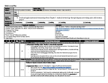 Preview of Medical Terminology: 3 Days of Fun Activities - EMT Lesson Plan BUNDLE