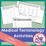 Medical Terminology Activities supporting Dean Vaughn