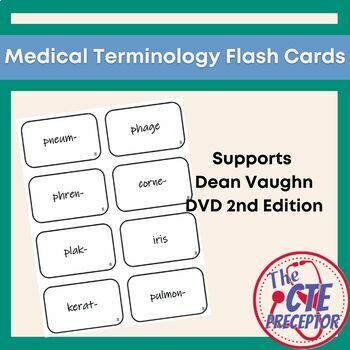 Preview of Medical Terminology Flashcards supporting Dean Vaughn