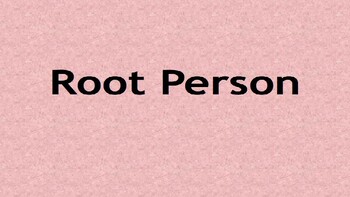 Preview of Medical Terminology Root Person