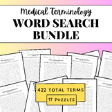 Medical Terminology Word Search BUNDLE (17 Total Puzzles!)