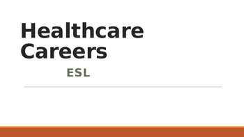 Preview of Medical and Healthcare Careers - ESL PowerPoint (to Accompany Unit Plan)