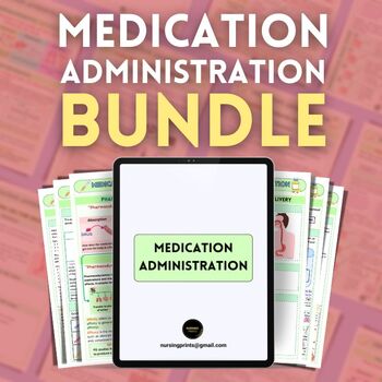 Preview of Medication Administration, 30 Pages Digital Download Nursing Study Guide