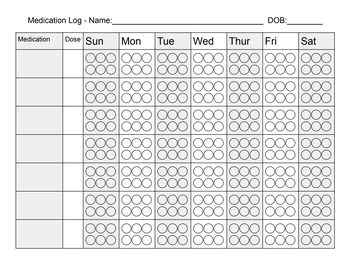 Preview of Medication Administration Log