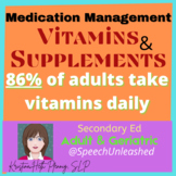 Medication Management Vitamins & Supplements Worksheets