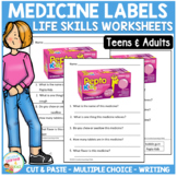 Life Skills: Reading Medicine Labels Worksheets - Special 