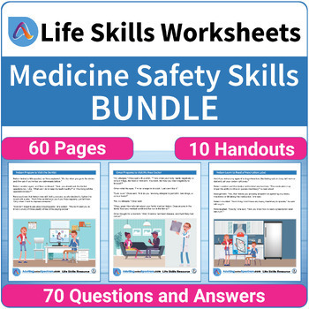 Preview of Medicine Safety Life Skills Bundle for Middle and High School Special Education