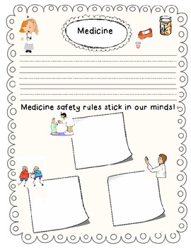 Medicine Safety Rules Graphic Organizers by Corey Funk Elementary Magic