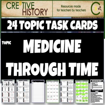 Preview of Medicine Through Time History Task Cards