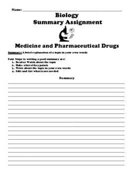 assignment on drugs