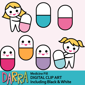 Preview of Medicine pills clip art