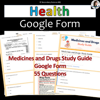 Preview of Medicines and Drugs: Study Guide: Google Form and Matching Blooket Game