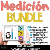 Medición Measurement in Spanish DIGITAL para Seesaw™ y Goo