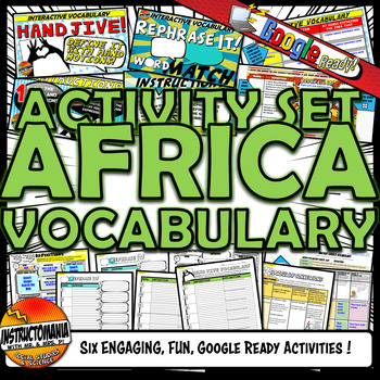 Preview of Medieval Africa Interactive Vocabulary Activity Set- Both Paper & Google Ready! 