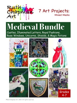 Preview of Medieval Art Bundle: Art Lessons for Grades 4-7