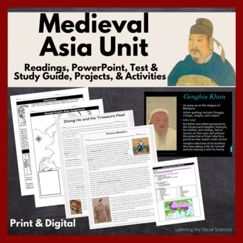 Preview of Medieval Asia 500-1650 Unit Bundle: Tang, Song, Yuan, Ming, Tokugawa, & More!