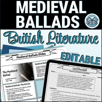 Preview of Medieval Ballads - Middle Ages - British Literature - 5 Ballads & Introduction