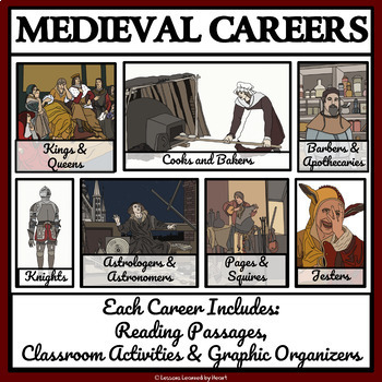 Preview of MEDIEVAL LIFE AND CAREERS, BUNDLE 1 - Reading Passages and Enrichment Activities