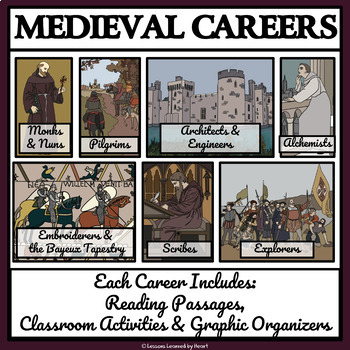 Preview of MEDIEVAL LIFE AND CAREERS, BUNDLE 2 - Reading Passages and Enrichment Activities