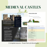 Medieval Castles 3 Lesson Bundle (No Prep - PowerPoints & 
