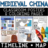 Medieval China Posters - Timelines Maps China Coloring Pag