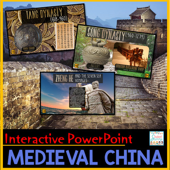 Preview of Medieval China PowerPoint Google Slides Google Classroom Middle Ages 