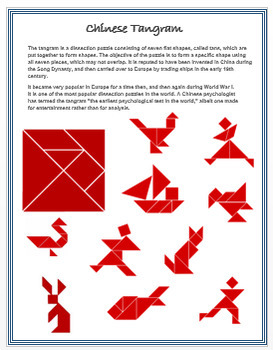 Medieval Chinese Tangram Puzzle (Distance Learning Compatible) in 2023