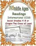 Medieval Close Reading Passages, Questions, Vocabulary for